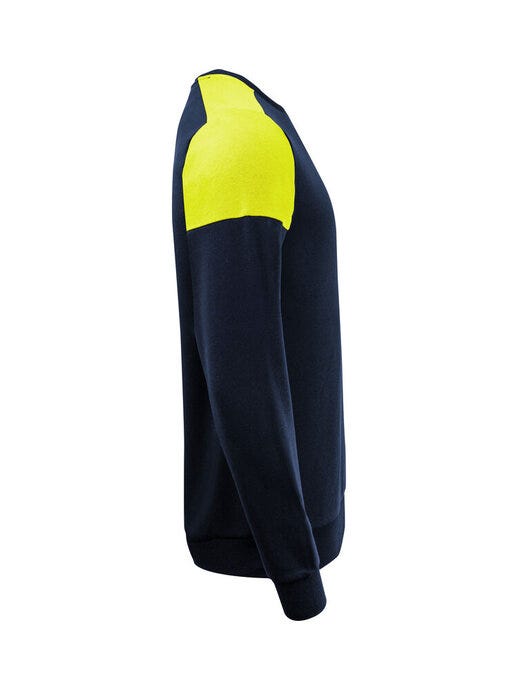 Printer Prime Crewneck - Navy/Neon Yellow