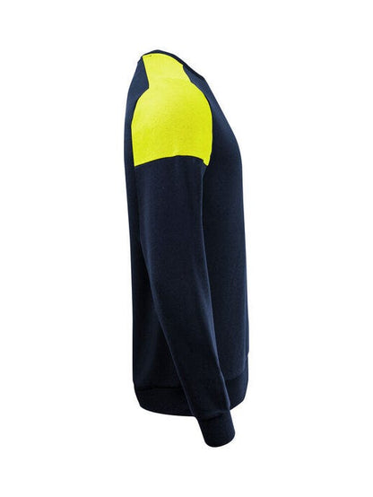 Printer Prime Crewneck - Navy/Neon Yellow