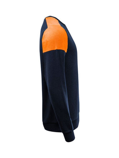 Printer Prime Crewneck - Navy/Neon Orange