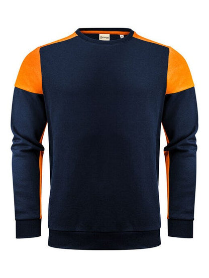 Printer Prime Crewneck - Navy/Neon Orange