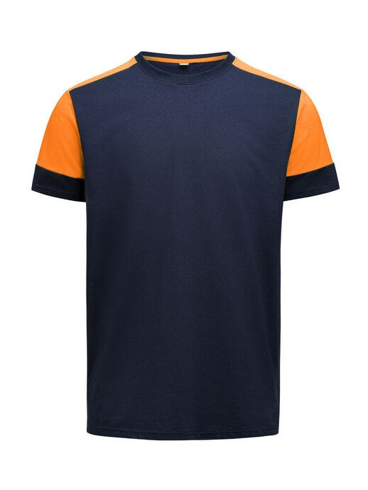 Printer Prime T-Shirt - Navy/Neon Orange