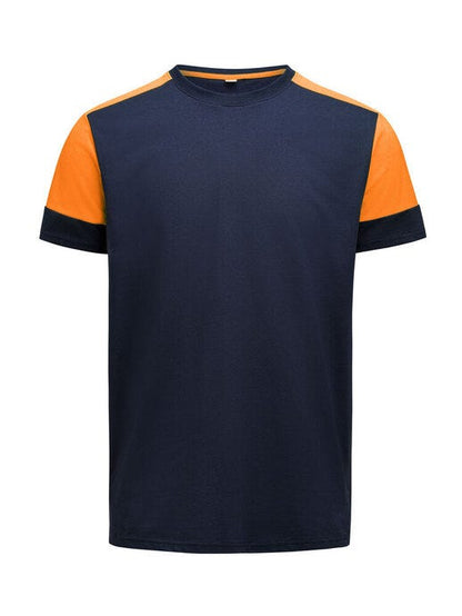 Printer Prime T-Shirt - Navy/Neon Orange