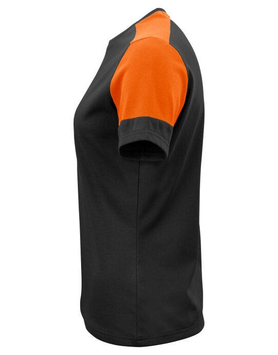 Printer Prime Ladies T-Shirt - Black/Orange