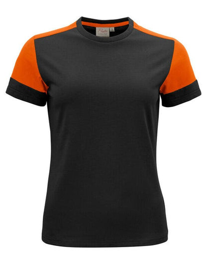 Printer Prime Ladies T-Shirt - Black/Orange