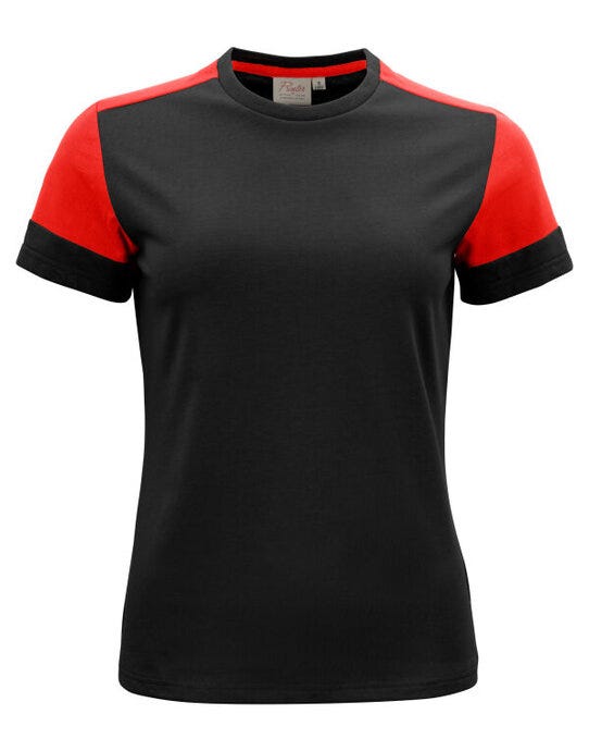 Printer Prime Ladies T-Shirt - Black/Red