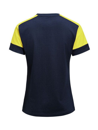 Printer Prime Ladies T-Shirt - Navy/Neon Yellow