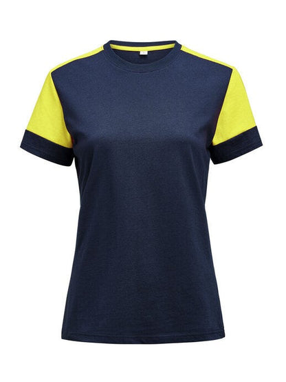 Printer Prime Ladies T-Shirt - Navy/Neon Yellow