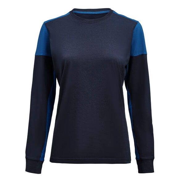 Printer Prime Ladies Long Sleeve T-Shirt - Navy/Cobalt