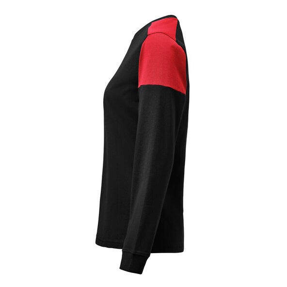 Printer Prime Ladies Long Sleeve T-Shirt - Black/Red
