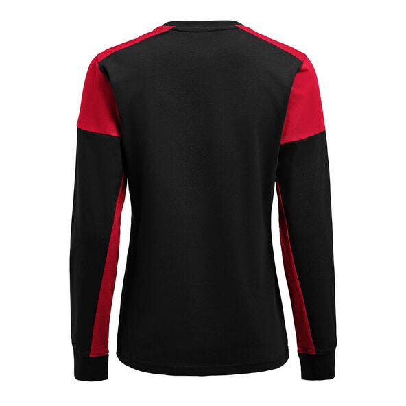 Printer Prime Ladies Long Sleeve T-Shirt - Black/Red