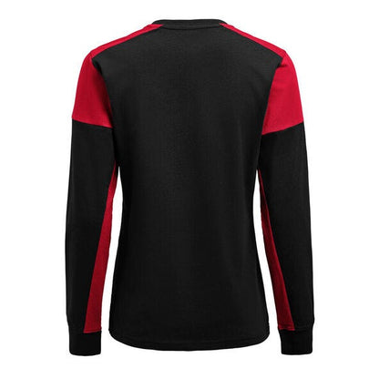 Printer Prime Ladies Long Sleeve T-Shirt - Black/Red