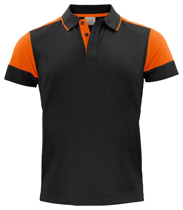 Printer Prime Polo - Black/Orange