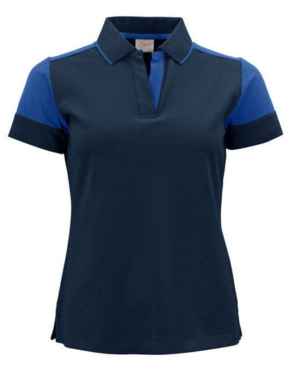 Printer Prime Ladies Polo - Navy/Cobalt
