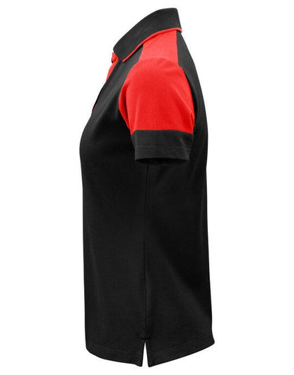 Printer Prime Ladies Polo - Black/Red