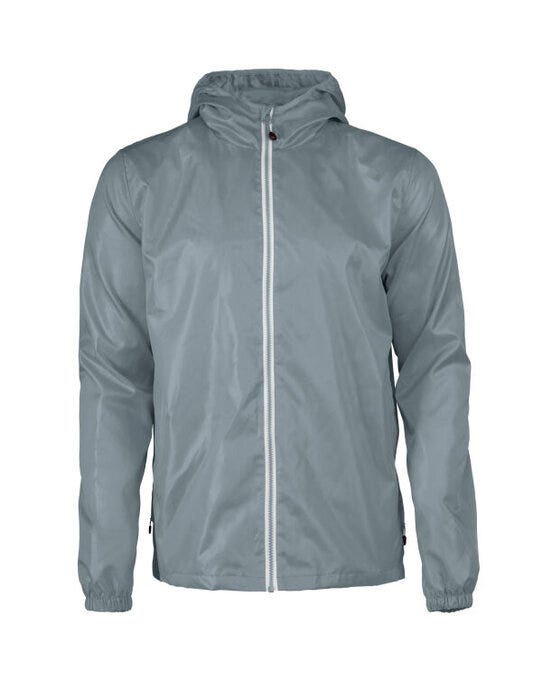 Printer Red Fastplant Windbreaker Jacket - Metal Grey