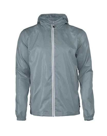 Printer Red Fastplant Windbreaker Jacket - Metal Grey