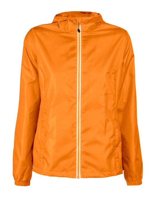 Printer Red Ladies Fastplant Windbreaker - Bright Orange