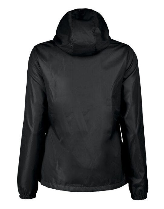 Printer Red Ladies Fastplant Windbreaker - Black
