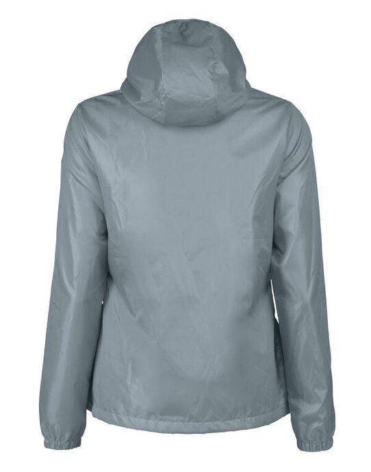 Printer Red Ladies Fastplant Windbreaker - Metal Grey