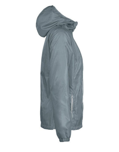 Printer Red Ladies Fastplant Windbreaker - Metal Grey