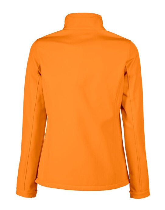 Printer Red Ladies Vert Softshell Jacket - Bright Orange