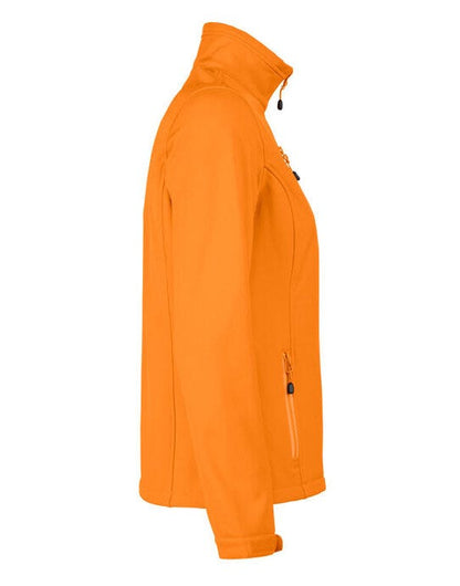 Printer Red Ladies Vert Softshell Jacket - Bright Orange