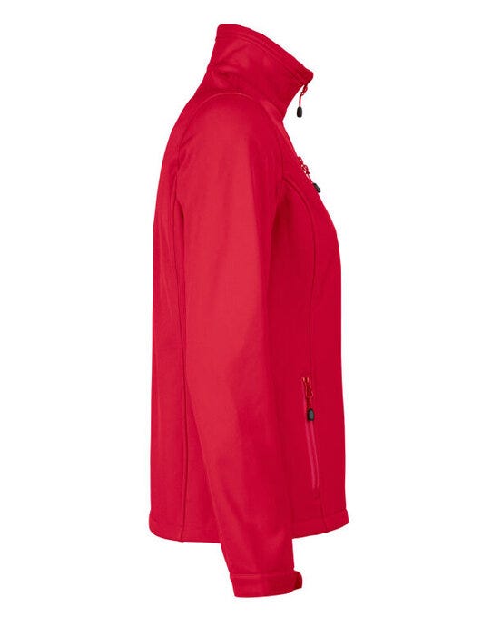 Printer Red Ladies Vert Softshell Jacket - Red
