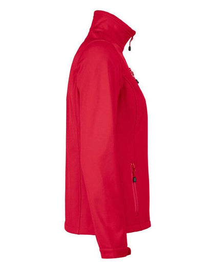 Printer Red Ladies Vert Softshell Jacket - Red