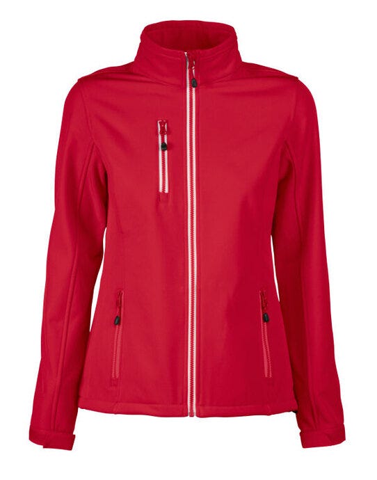 Printer Red Ladies Vert Softshell Jacket - Red