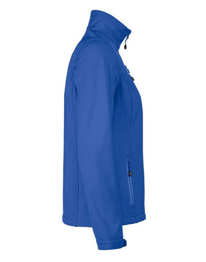 Printer Red Ladies Vert Softshell Jacket - Blue