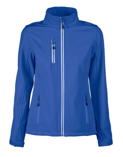 Printer Red Ladies Vert Softshell Jacket - Blue