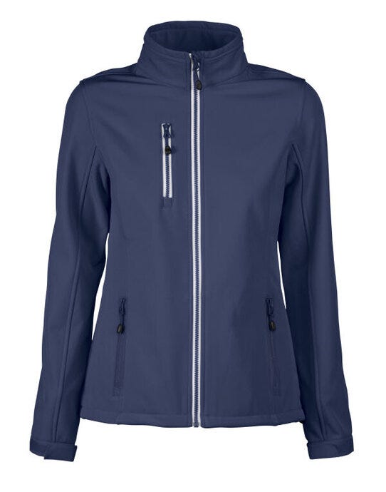 Printer Red Ladies Vert Softshell Jacket - Navy