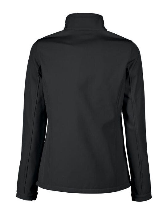 Printer Red Ladies Vert Softshell Jacket - Black