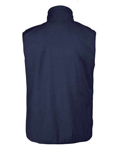 Printer Red Sideflip Fleece Vest - Navy