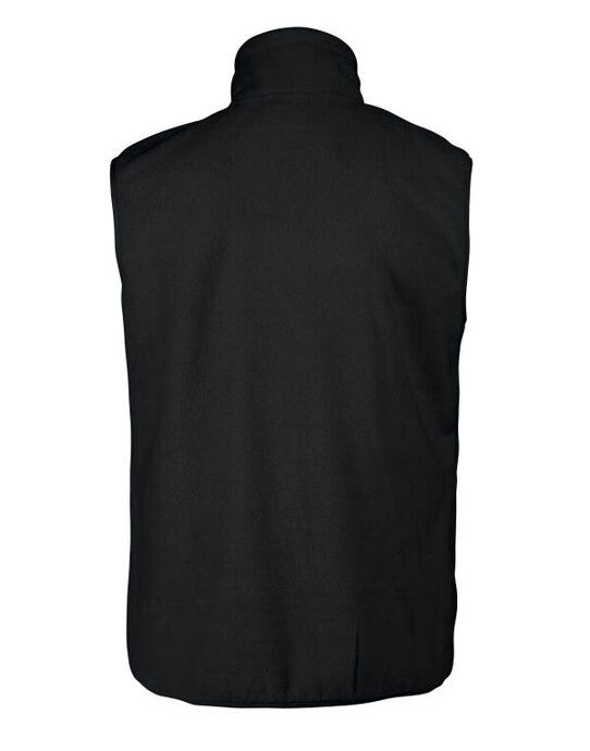 Printer Red Sideflip Fleece Vest - Black