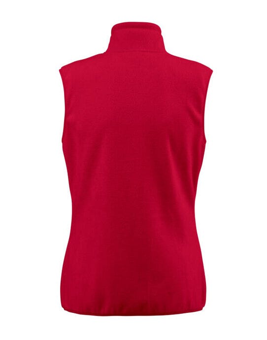 Printer Red Ladies Sideflip Fleece Vest - Red
