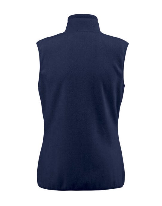 Printer Red Ladies Sideflip Fleece Vest - Navy