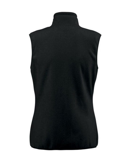 Printer Red Ladies Sideflip Fleece Vest - Black