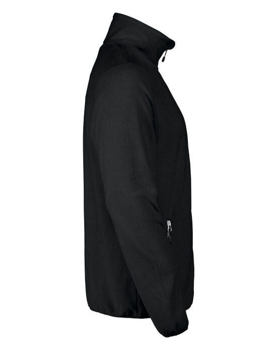 Printer Red Twohand Microfleece Jacket - Black