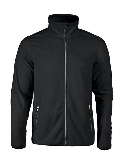 Printer Red Twohand Microfleece Jacket - Black