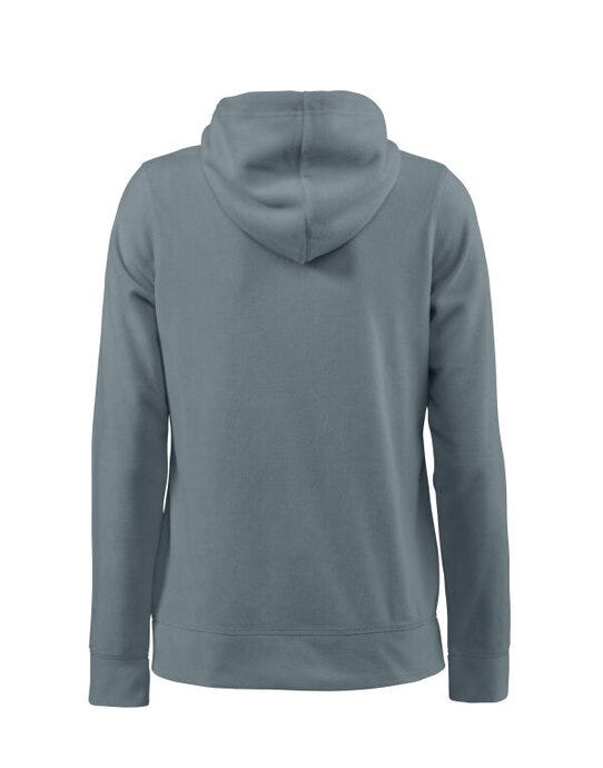 Printer Red Ladies Switch Fleece Hoodie - Metal Grey