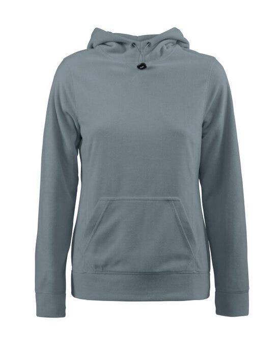 Printer Red Ladies Switch Fleece Hoodie - Metal Grey