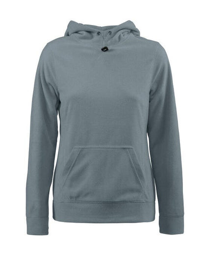 Printer Red Ladies Switch Fleece Hoodie - Metal Grey