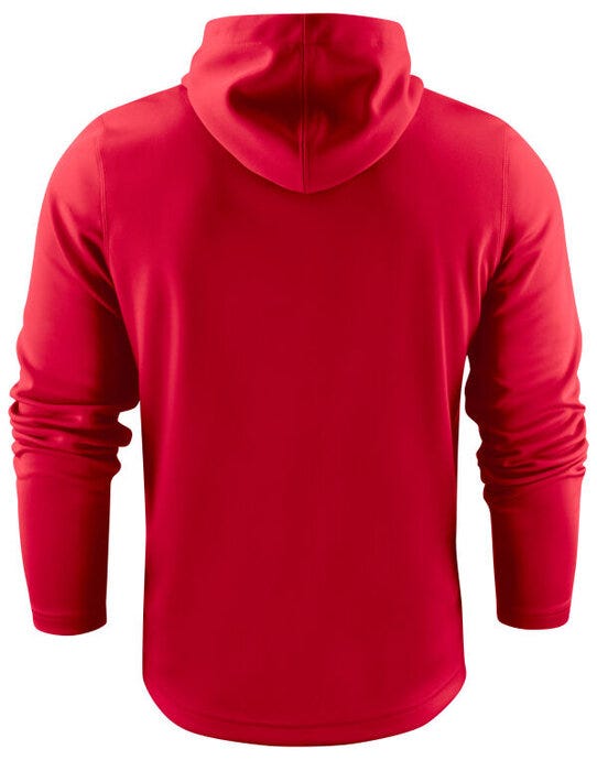 Printer Red Layback Full Zip Hoodie - Red