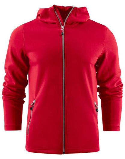 Printer Red Layback Full Zip Hoodie - Red