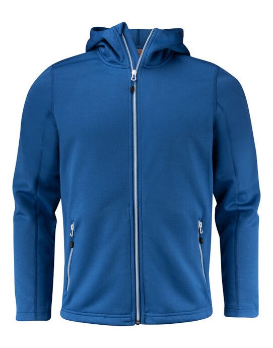 Printer Red Layback Full Zip Hoodie - Bright Blue