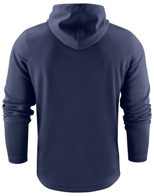 Printer Red Layback Full Zip Hoodie - Navy