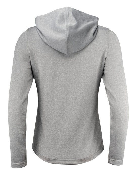 Printer Red Ladies Layback F/Z Hoodie - Grey Melange