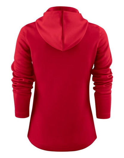 Printer Red Ladies Layback F/Z Hoodie - Red