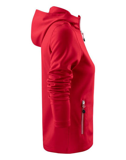 Printer Red Ladies Layback F/Z Hoodie - Red